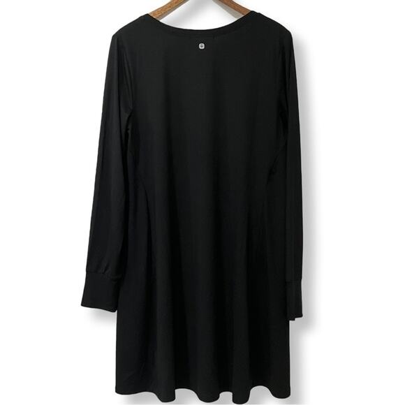 Soybu Sincere Black Long Sleeve Stretchy Shift Dress, Size L - Picture 2 of 5